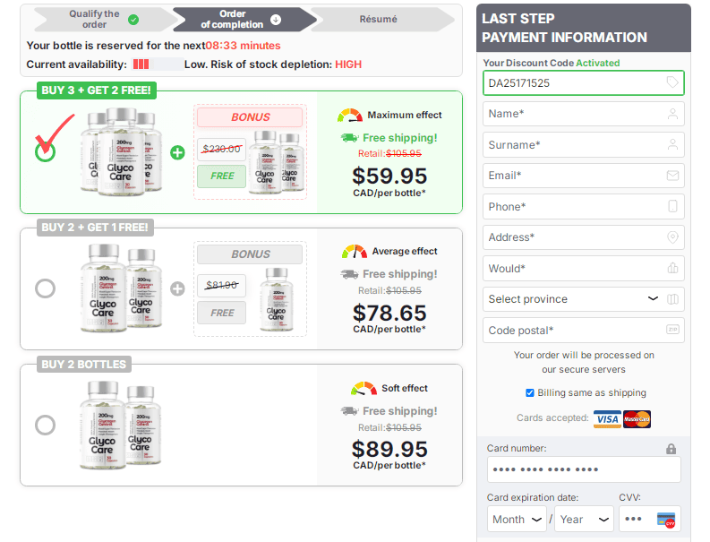 Glyco Care Order Page